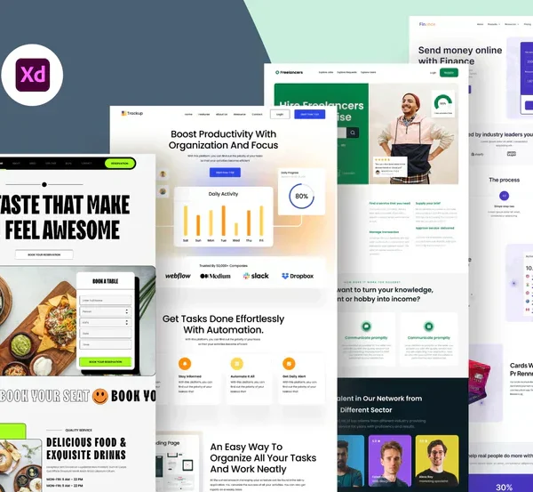 Website design - clean web landing page
